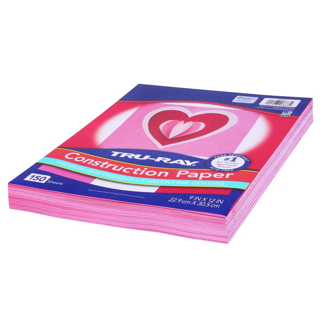 Valentine Assortment 9" x 12" Construction Paper 150 Sheets