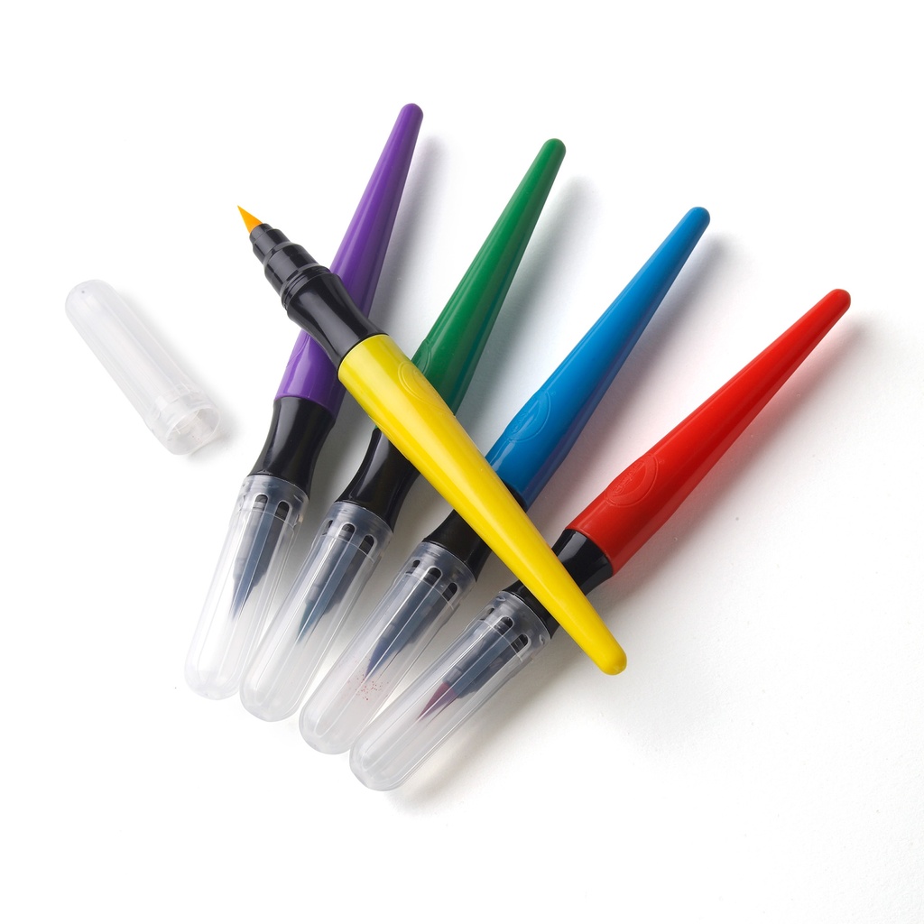 Washable No Drip Paint Brush Pens 5 Count