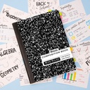 Wide Ruled Black Marble Composition Books Pack of 6