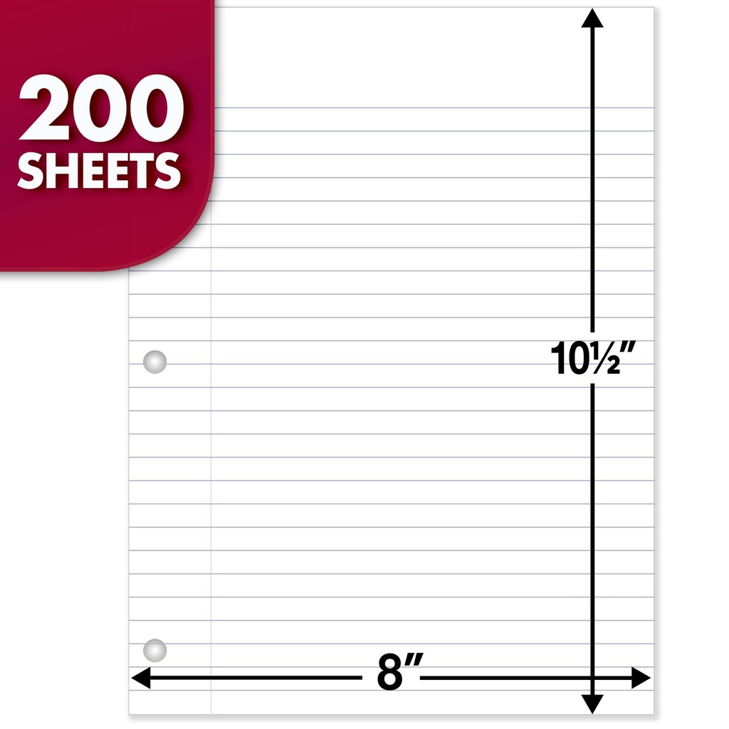 Wide Ruled Notebook Filler Paper 600 Sheets