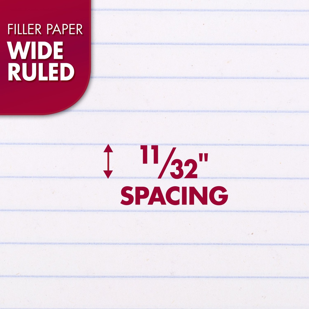 Wide Ruled Notebook Filler Paper 600 Sheets