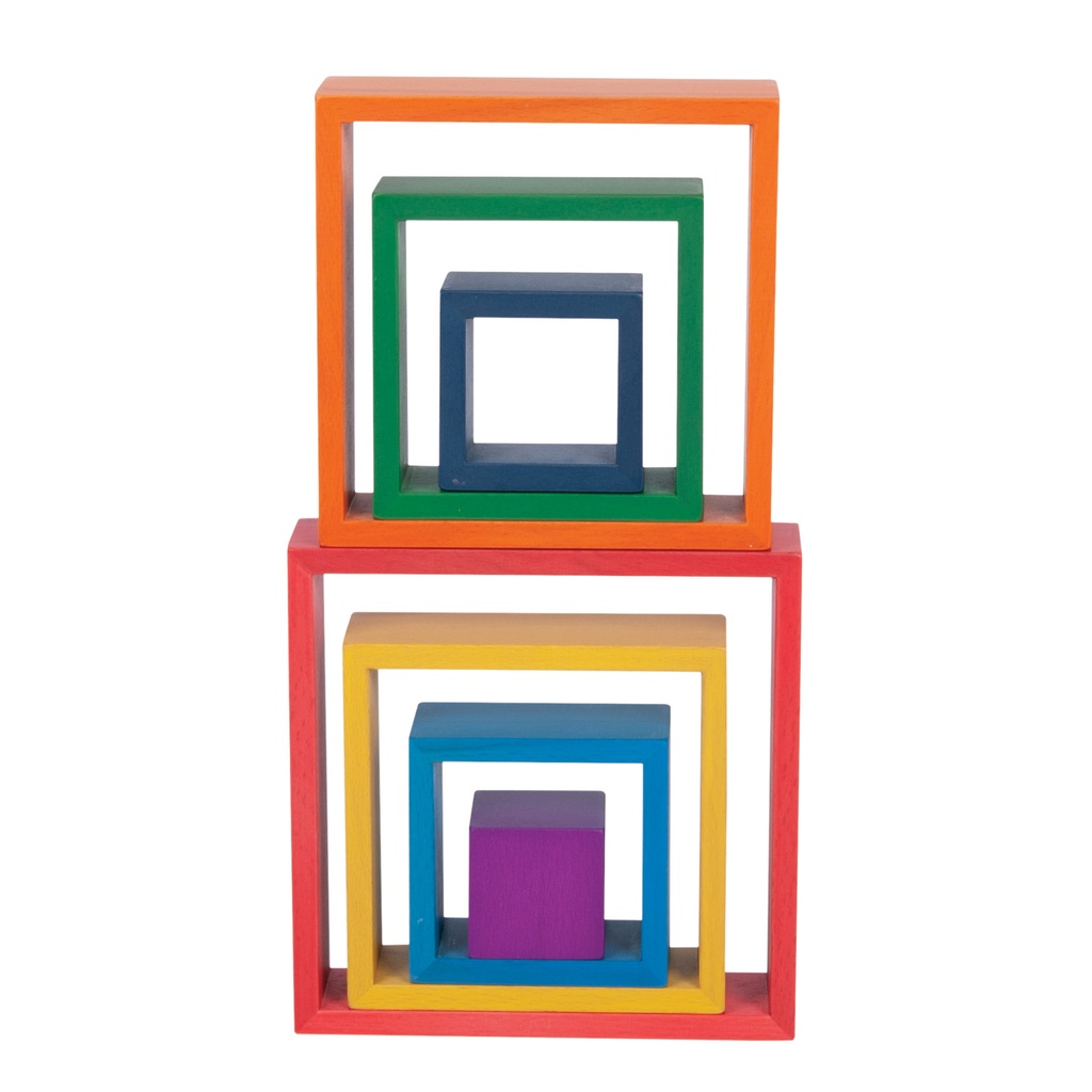 Wooden Rainbow Architect Squares Set of 7