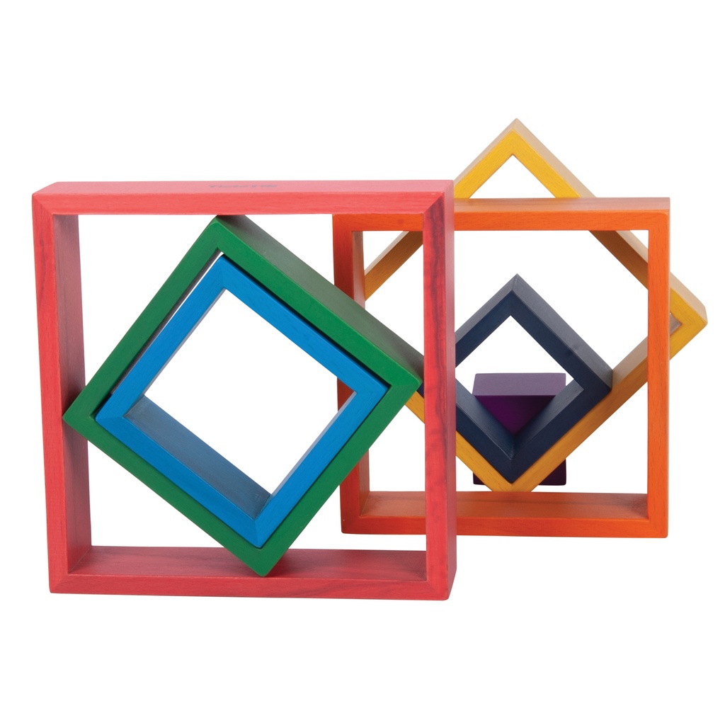 Wooden Rainbow Architect Squares Set of 7