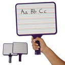 Blank/Lined 2-Sided Rectangular Dry Erase Paddles with Markers Set of 10