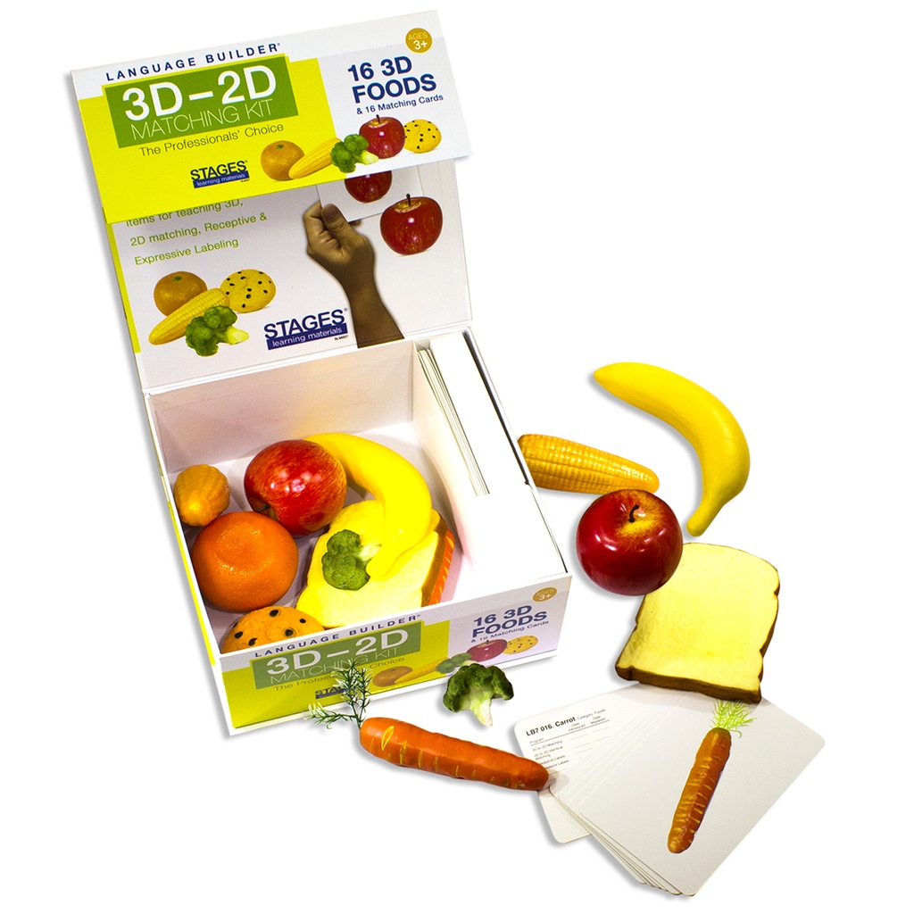 Language Builder® 3D-2D Matching Foods Kit