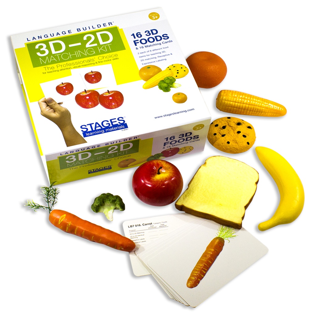 Language Builder® 3D-2D Matching Foods Kit