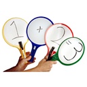 Round Double-Sided Whiteboard Paddles with Markers Pack of 24