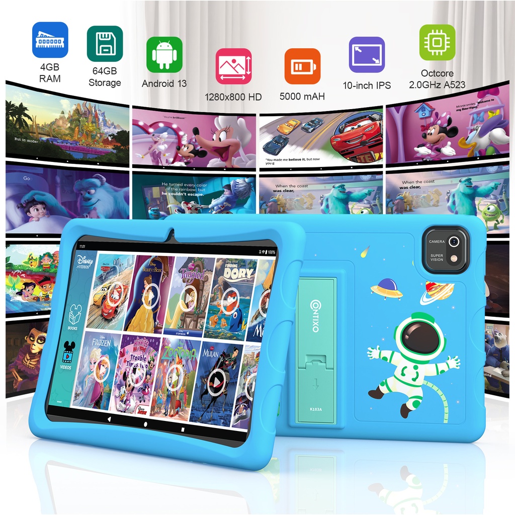 K103-A 10-Inch Kids 64GB HD Tablet