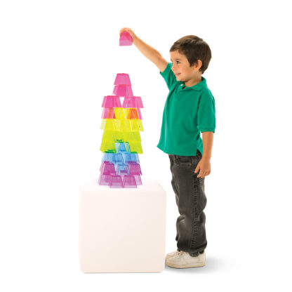 Crystal Color Stacking Blocks, Set of 50