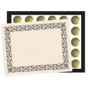 Art Deco Set with Border Paper, Plain Folders, Gold Seals