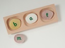 Three-Pebble Word-Building Tray