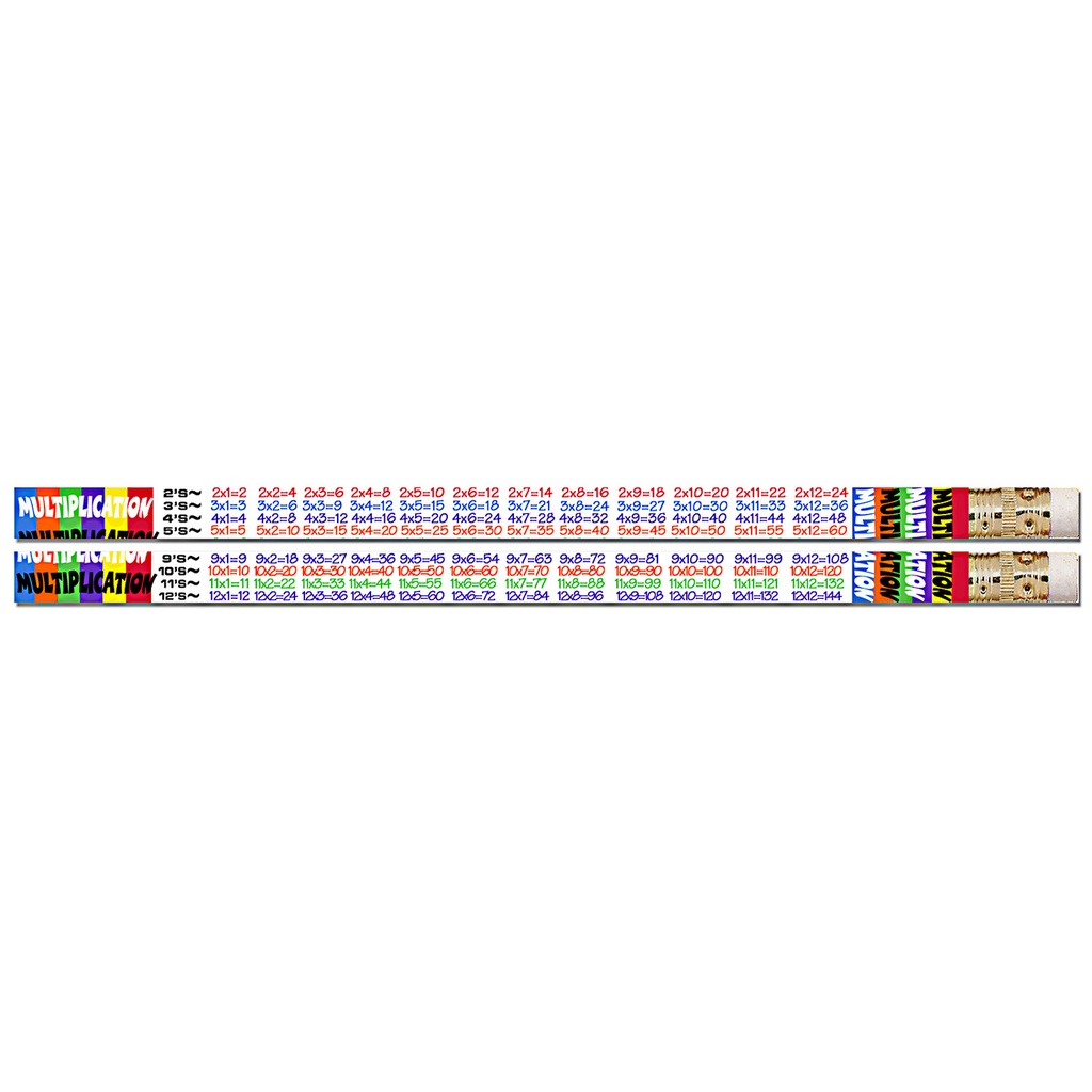 12ct Multiplication Tables Pencils