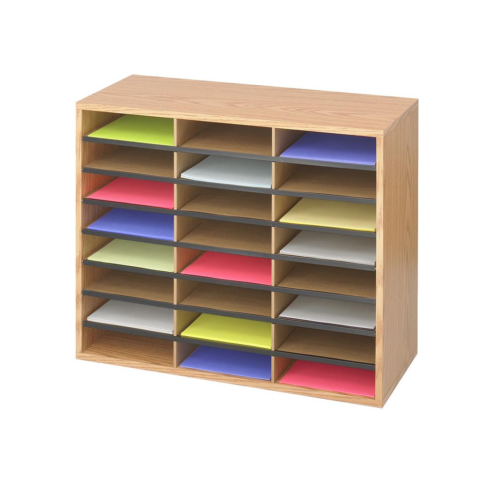 Oak Grain 24 Comp Literature Organizer