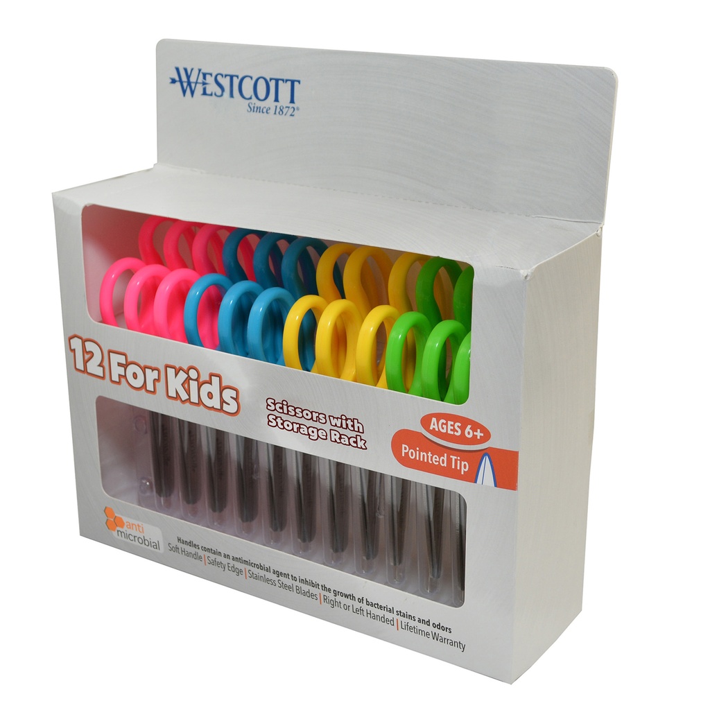 12pk Westcott Pointed Scissor for Kids