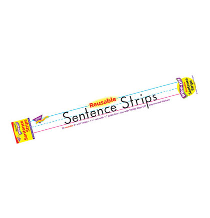 30ct White Sentence Strips