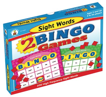 Sight Words Bingo Board Game