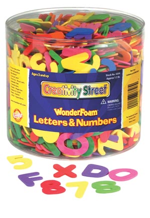 Tub of WonderFoam Letters and Numbers