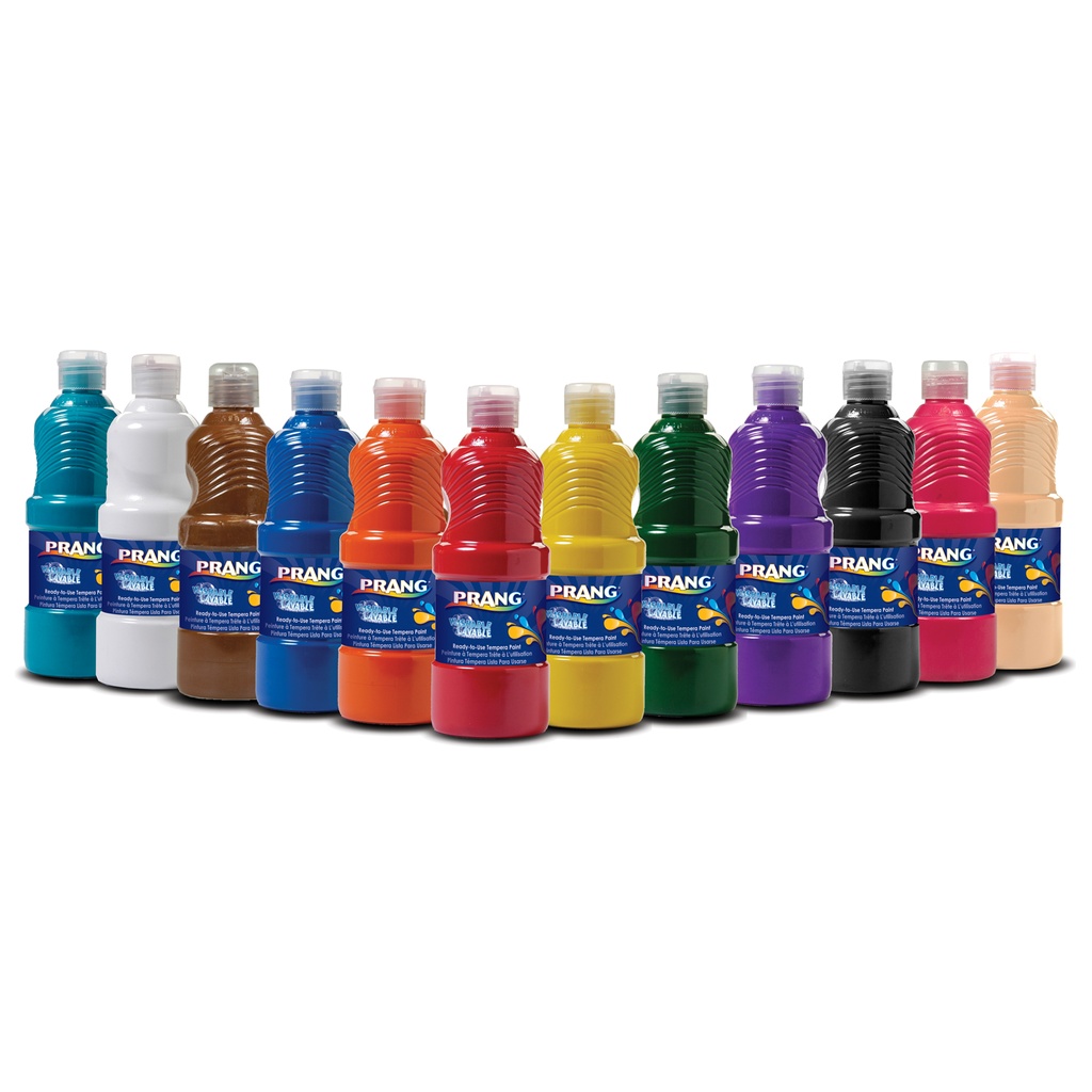 Prang Ready to Use Washable Paint 16 oz Set of 12