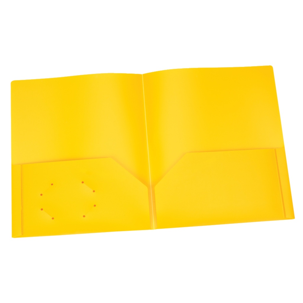 Oxford Two Pocket Heavyweight Poly Portfolios Yellow Box of 25