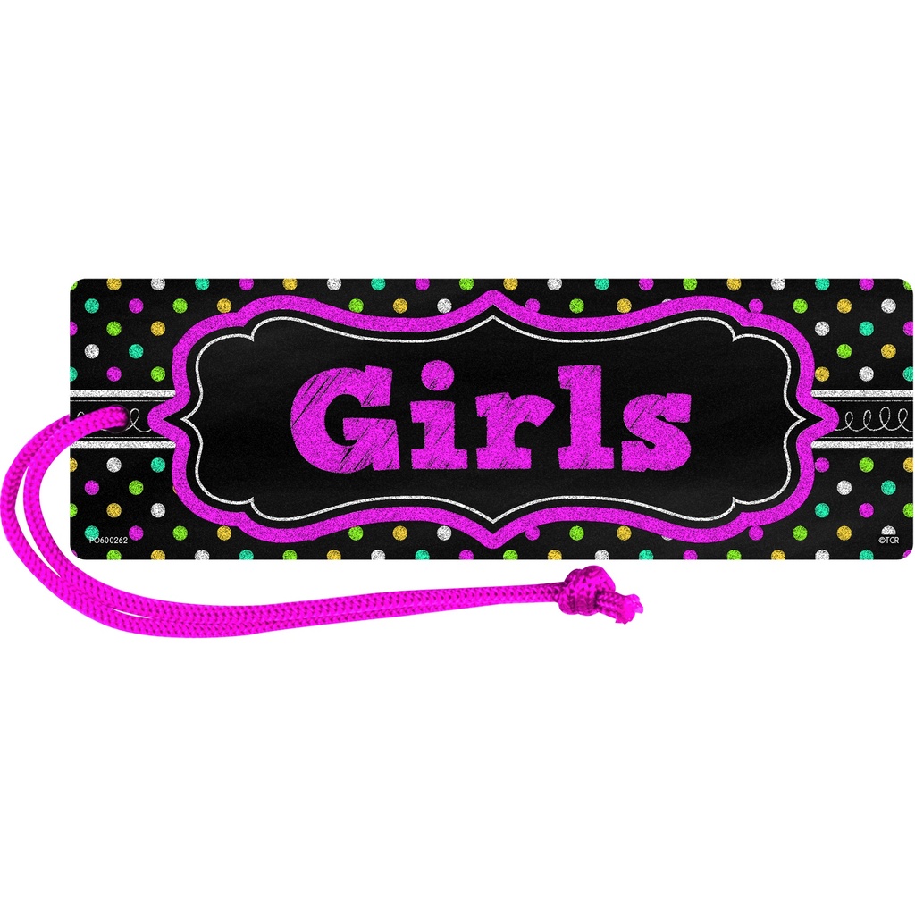 Chalkboard Brights Magnetic Girls Pass