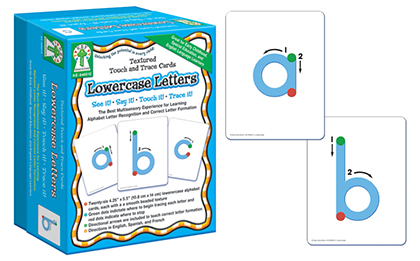 Lowercase Textured Touch and Trace Cards