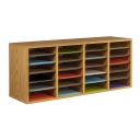 Oak 24 Compartment Literature Organizer