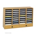 Oak 32 Compartment 2 Drawer Organizer