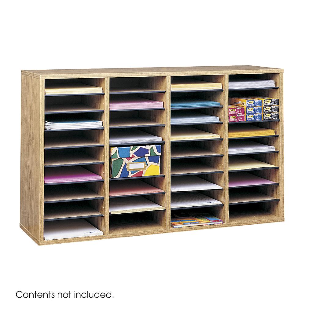 Oak 36 Shelf Literature Organizer