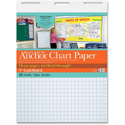 25sht HD Anchor Chart Pad Grid Ruled 24 x 32