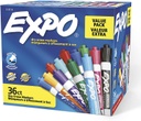 36ct Expo Low Odor Chisel Dry Erase Markers Assorted Colors