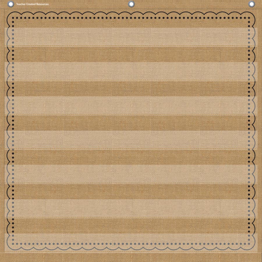 Burlap 7 Pocket Chart