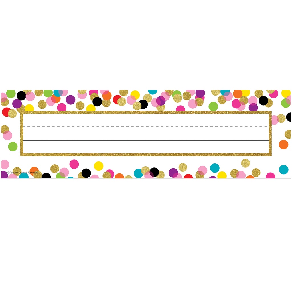 Confetti Flat Name Plates