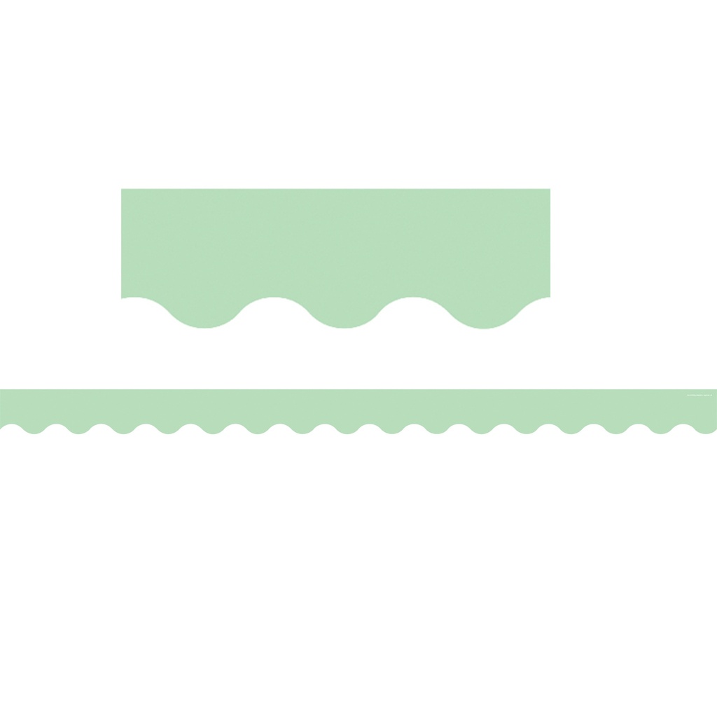 Mint Green Scalloped Border Trim