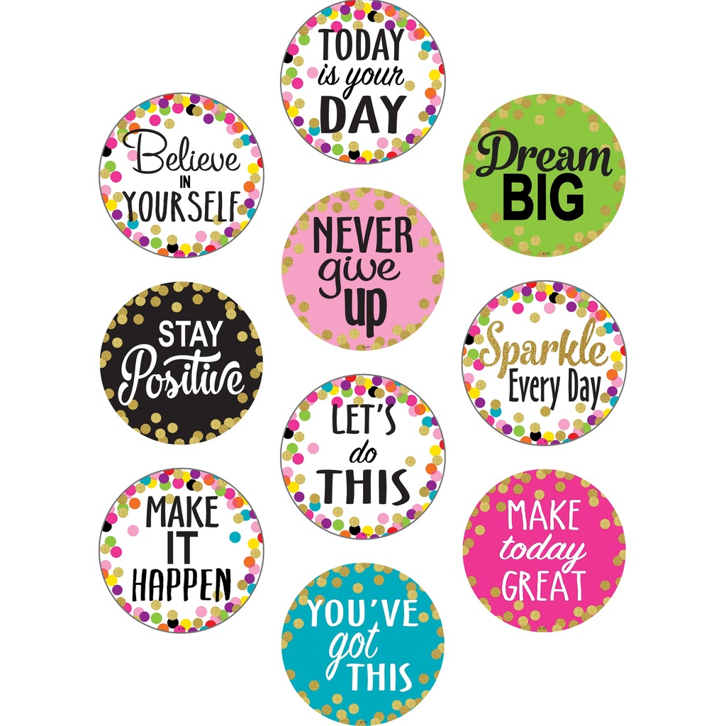 Confetti Positive Sayings Accents