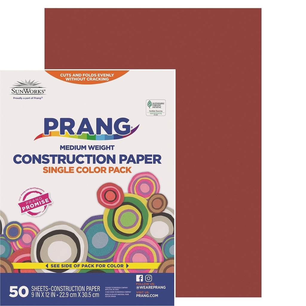 9x12 Red Sunworks Construction Paper 50ct Pack