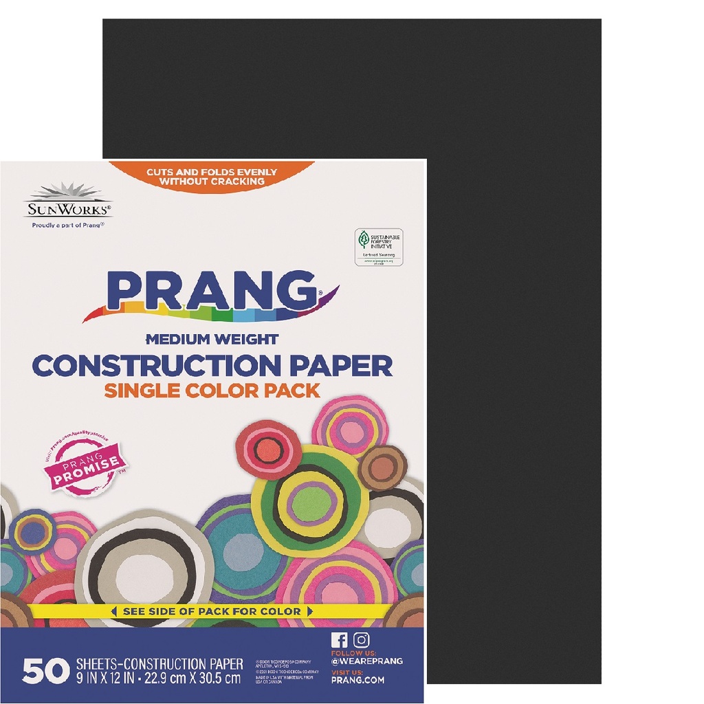 9X12 Black Sunworks Construction Paper 50ct Pack