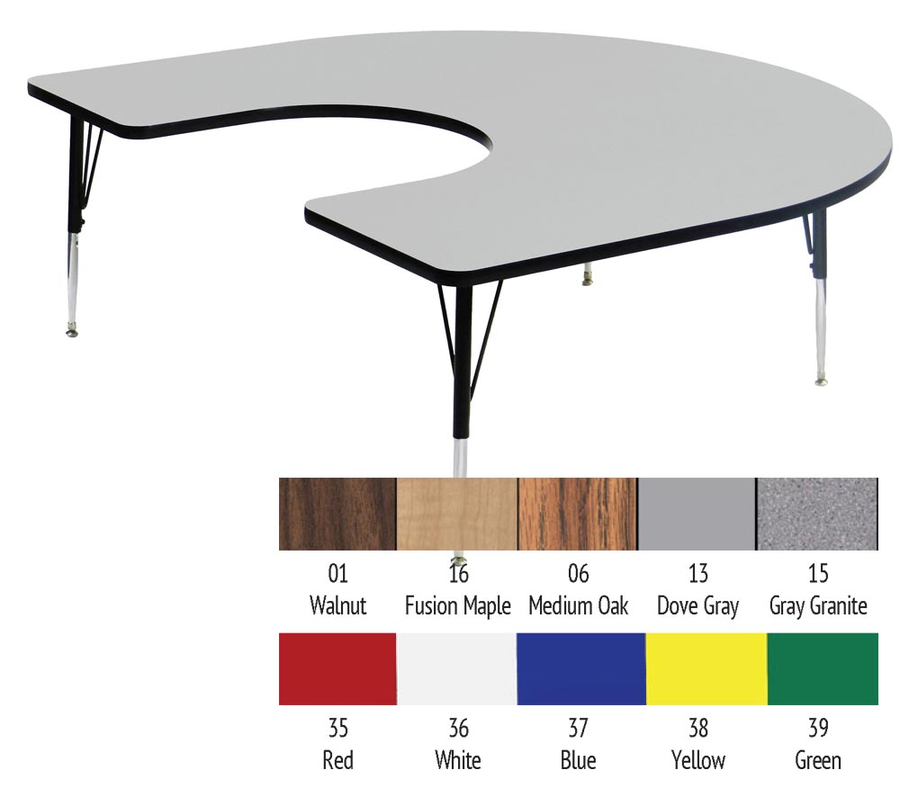 60x66 High Pressure Top Horseshoe Activity Table