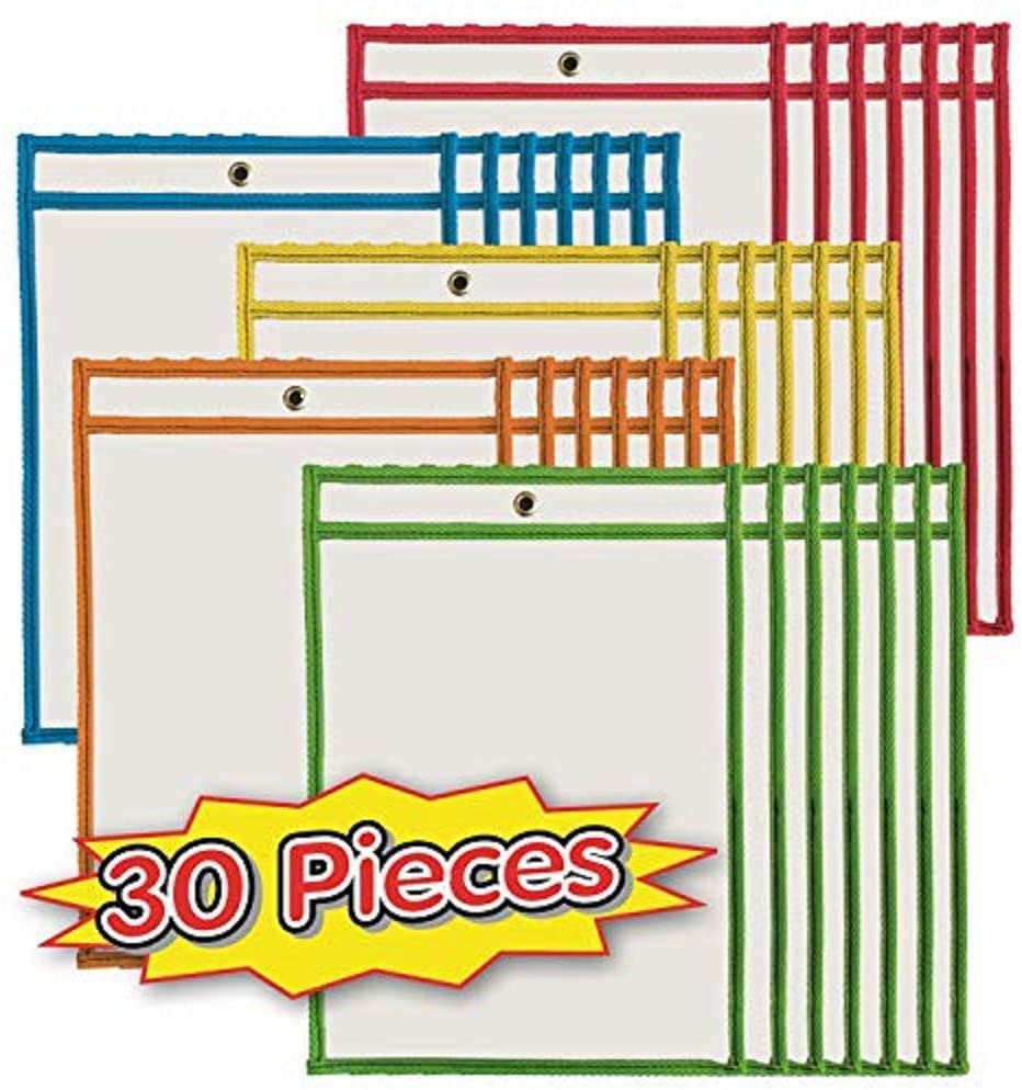 30ct Dry Erase Pockets