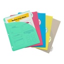 5 Tab Poly Binder Index Dividers with Slant Pockets