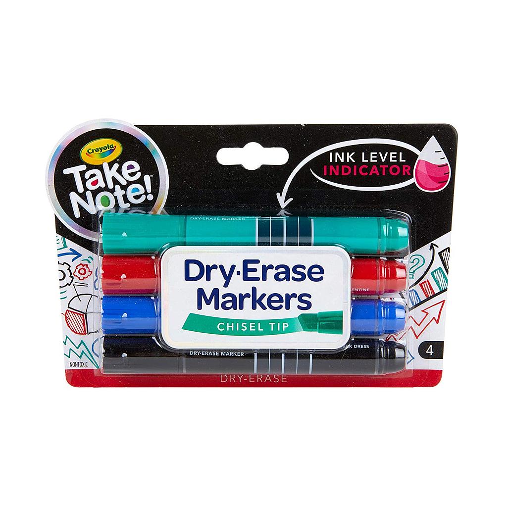 Crayola 4ct Take Note! Broad Line Dry Erase Markers