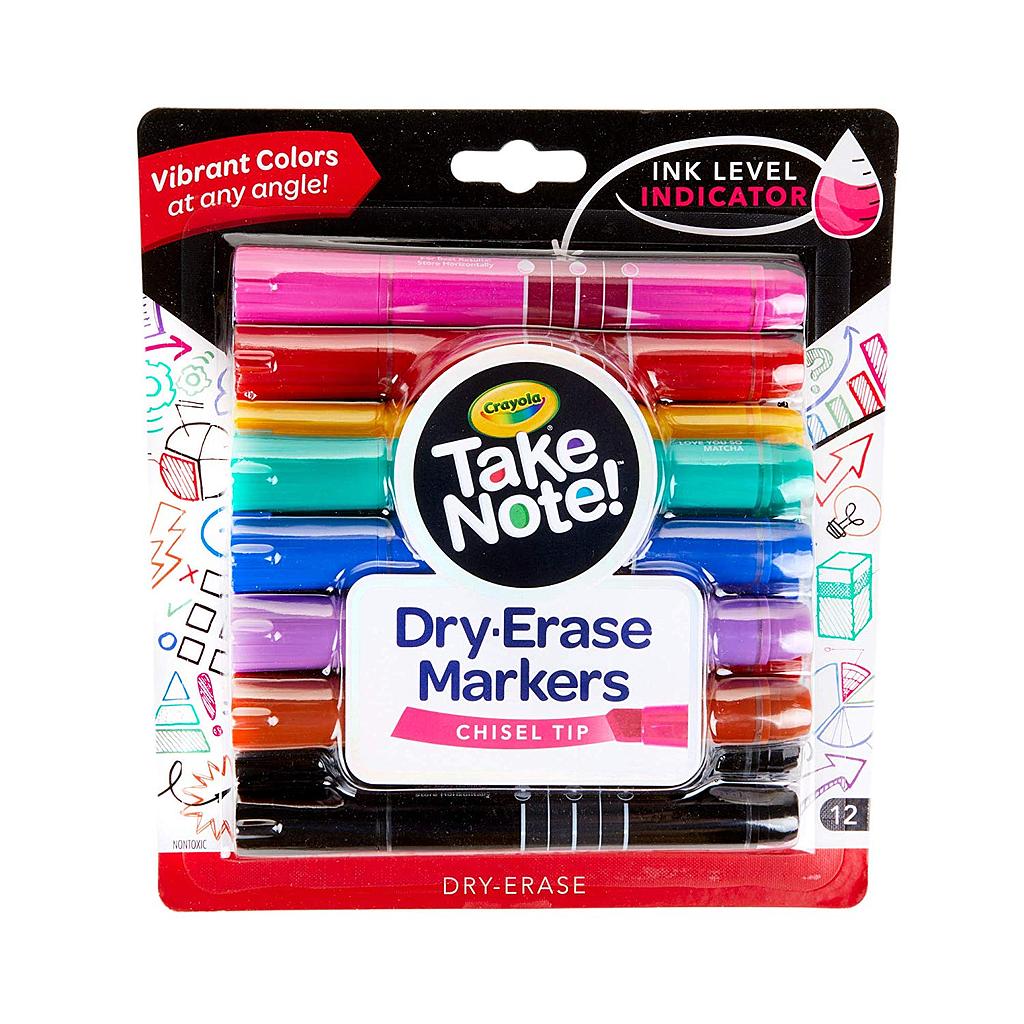 Crayola 12ct Take Note! Broad Line Dry Erase Markers