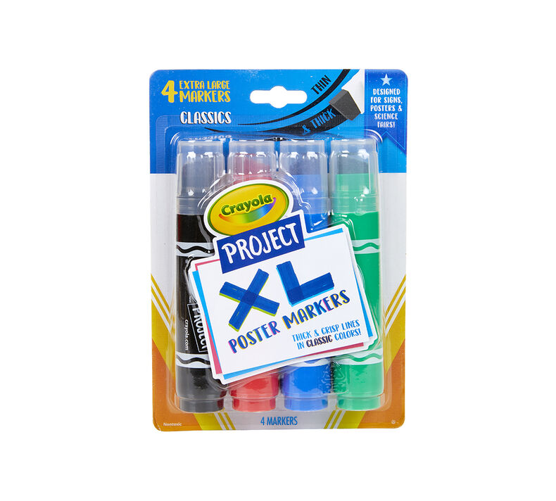 4ct Crayola Classic Colors Project XL Poster Markers