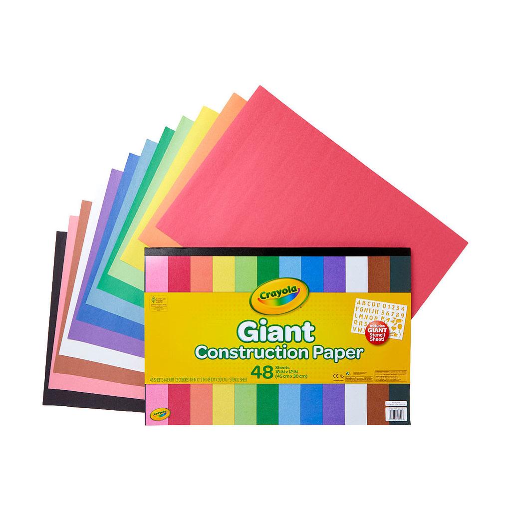 Crayola Giant Construction Paper with Stencil Sheet