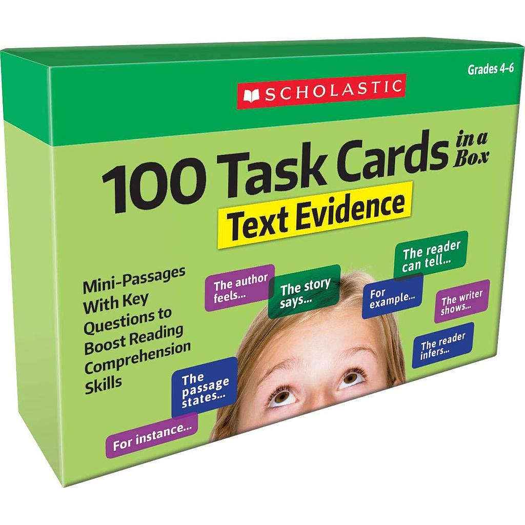 100 Task Cards in a Box: Text Evidence