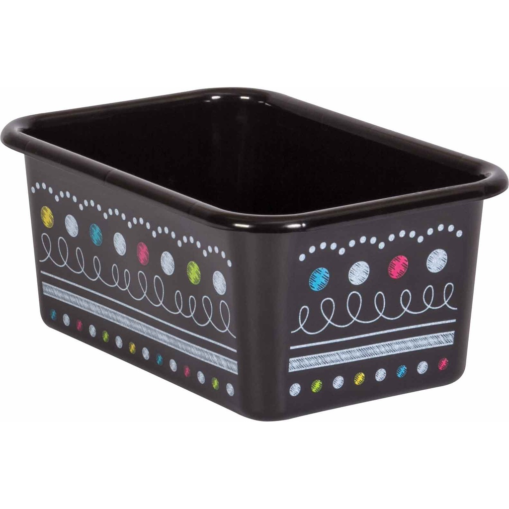 Chalkboard Brights Small Plastic Storage Bin