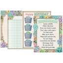 Rustic Bloom Succulents 4 Chart Set