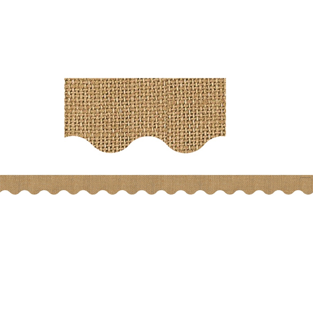 Burlap Scalloped Border Trim