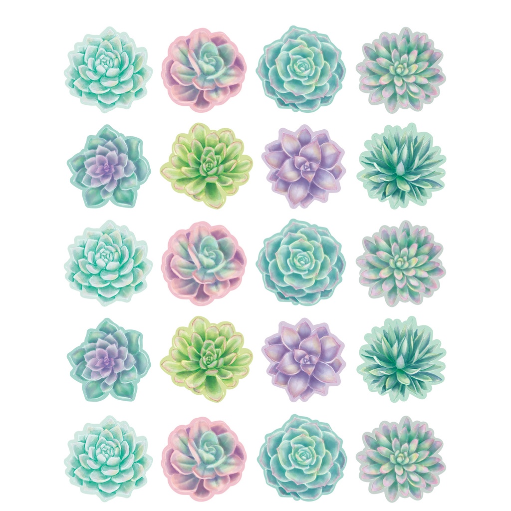 Rustic Bloom Succulents Stickers