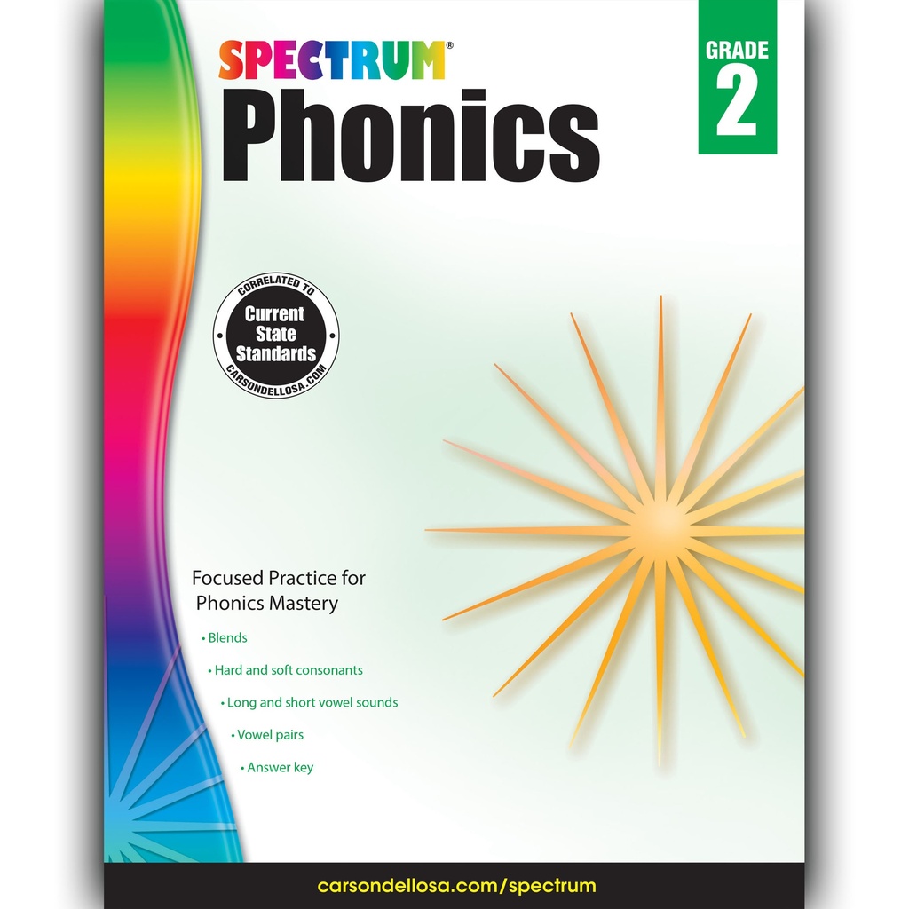 Spectrum Phonics Workbook Grade 2 Paperback