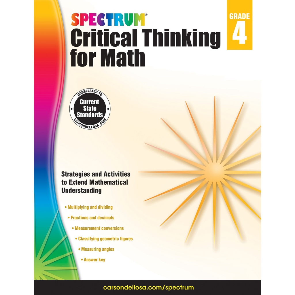 Spectrum Critical Thinking For Math Gr 4